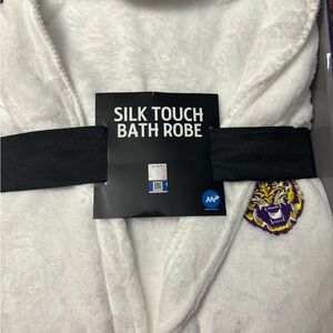 New NCAA LSU Tigers Northwest Plush White Bathrobe L/XL Robe